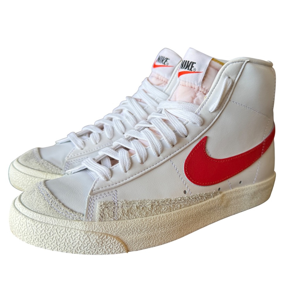 Nike Blazer Mid '77 Vintage Womens 7.5 Mens 6 White Habanero Red CZ1055-101
